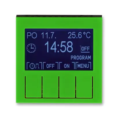 hodiny spínací programovatelné LEVIT 3292H-A20301 67 zelená/kouřová černá